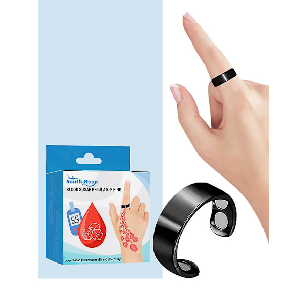 1-3 stk. Mode Blodsukkerkontrol Ring Diabetes Monitor Sund Blodsukkermåler 1PC