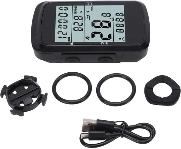 Trådløs sykkelcomputer speedometer 2,4 tommers LCD-skjerm 1200mAh vanntett kilometerteller