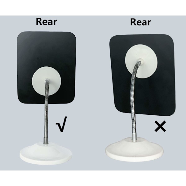 Justerbar Flexibel Svanhals Smink Spegel, 360° Rotation Vikbar Bärbar Skrivbords Spegel med Stativ Dusch Rakning Kosmetisk Spegel Kvadrat Stor