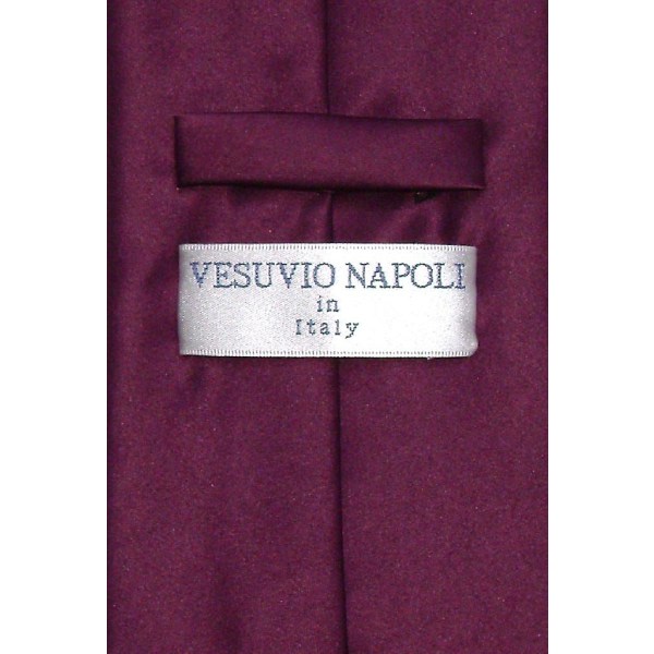 Vesuvio Napoli Solid Neck Tie & Lommetørklæde Herre Hals Slips Sæt