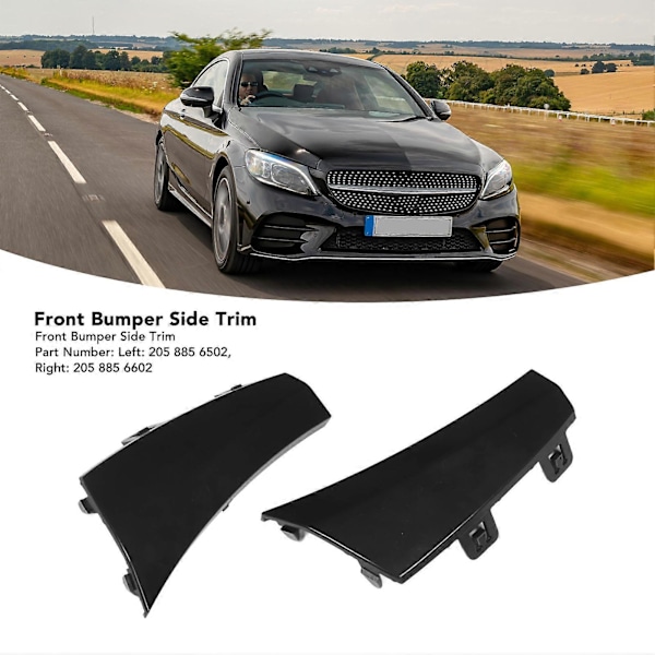 Frontfanger Side Trim Erstatning Passer Benz C-Klasse W205 S205 AMG Line Facelift C43 C63 2019–2021_xx