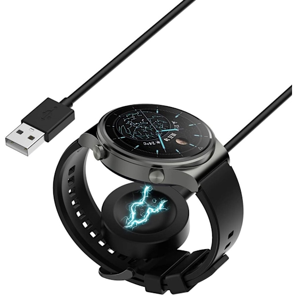 Huawei GT 2 Pro/Watch 3/Watch 4/GT3 Trådlös Laddningsdocka / Magnetisk Snabbladdare Svart