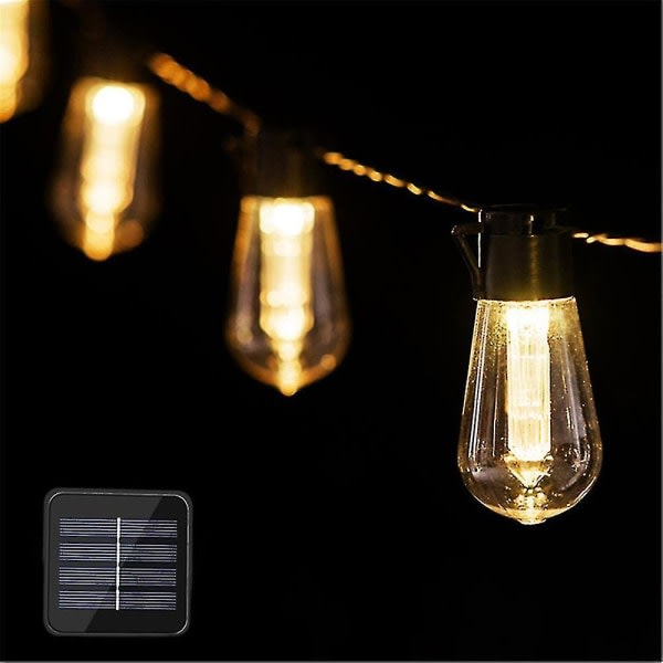 4.5m outdoor patio string solar lights with 10 bulbs free shipping