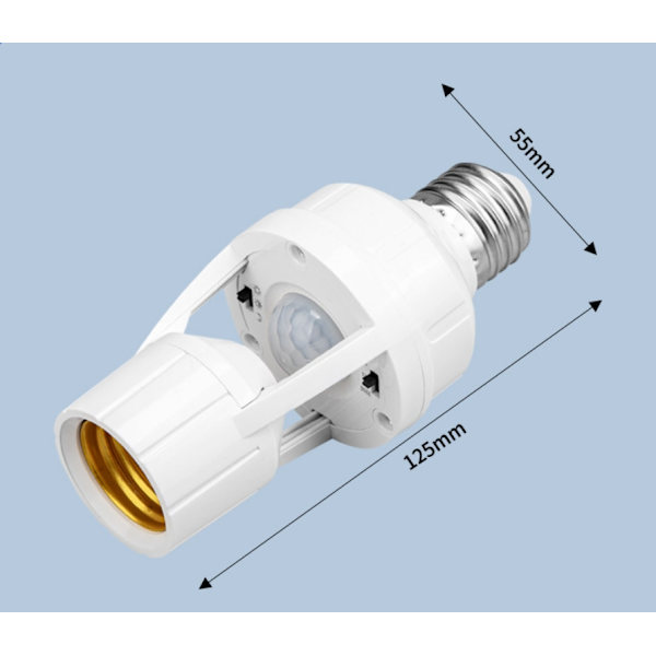 E27 Bevegelsessensor Korridor Lampeholder