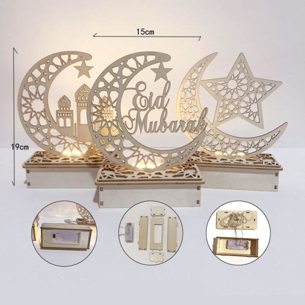 Ramadan eid mubarak decoration led light