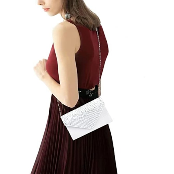 Aftonväska damer satin clutch bröllopsväska brudväska handväska