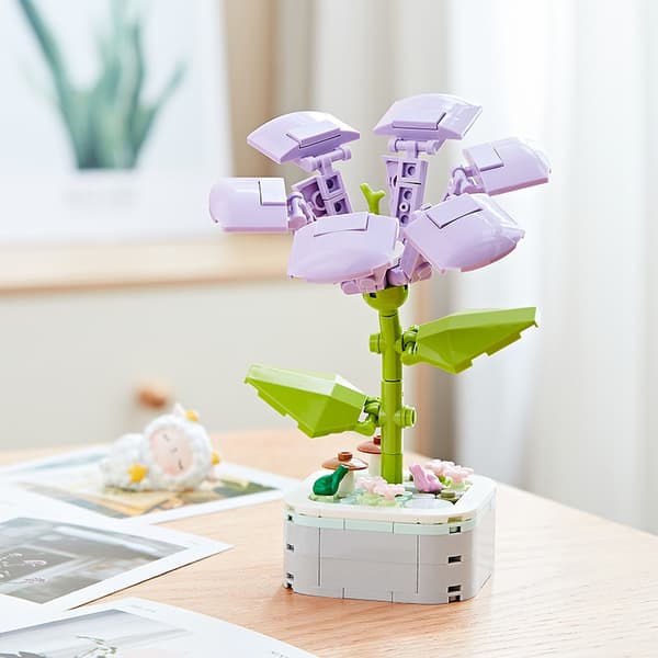 （AZC）DIY Blomsterarrangemang Set med Konserverade Rosor - Alla hjärtans dag Present 103-C8-Pot Bouquet-Phoenix Tree
