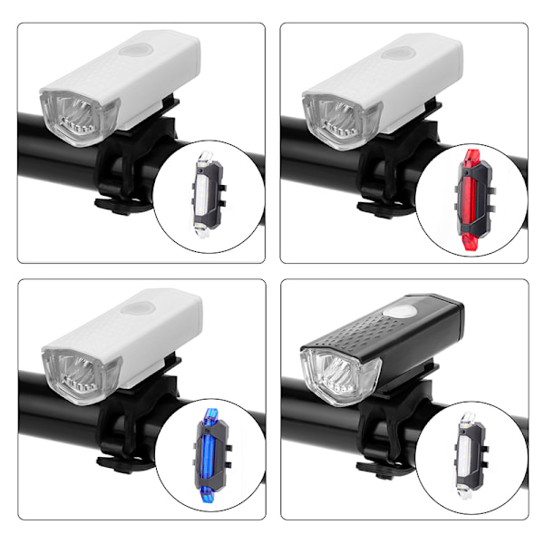 Oppladbar Sykkel Frontlykt Sykkel Lampe Foran Bak
