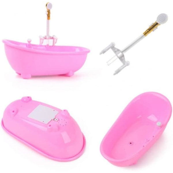 Lekebadekar for dukker, Baby Doll Real Working Bath Set Elektrisk badekar