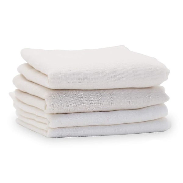 Bestselger 5-pakning Osteklede, Gjenbrukbar, Ubleket Ferdigkuttet Osteklede MuslinkledeBY 50*50cm