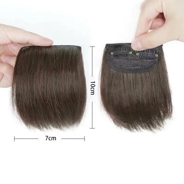 10/20/30 cm kort rett syntetisk hårputer myke usynlige hårstykker Klips i ett stykke parykker for kvinner hårforlengelsesparykk Lys brun-10 cm Light Brown-10cm 1PC