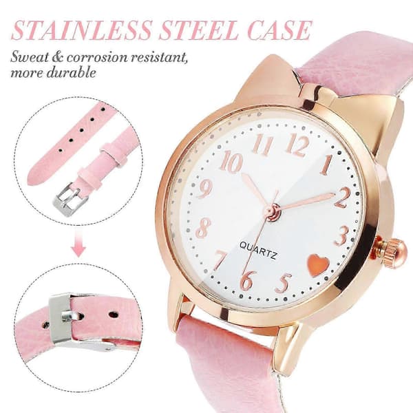 1 st Barn Analog Klocka Dekorativt Armbandsur Barn Flickor Klocka GS