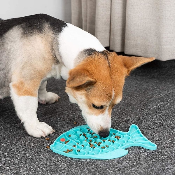 Helpottaa kalan ruuansulatusta – Ahmattamaton silikonikulho kissoille ja koirille (sininen)