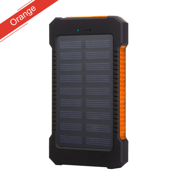 Solcelle-drevet bærbar oplader 20000mAH Orange Orange 20 000