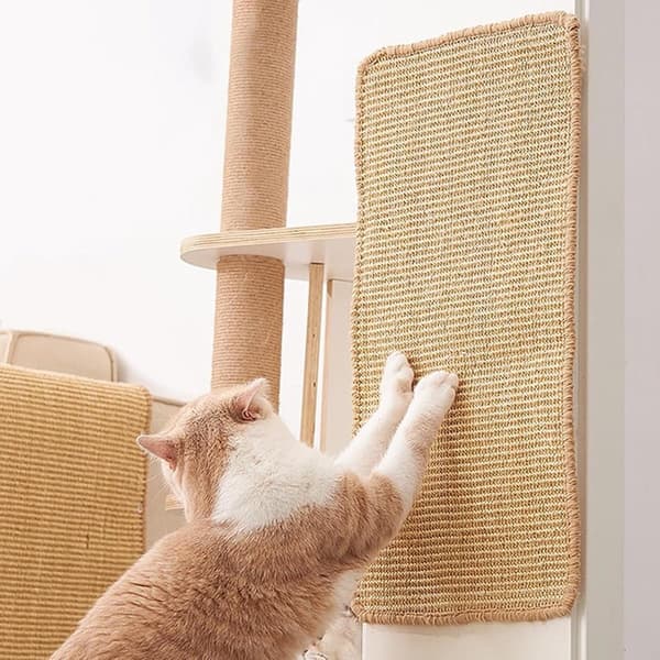 Sisal Kattekloringsmatte 20 x 40 cm Slitesterkt kloremøbel for katter beskyttelse for møbler og dører