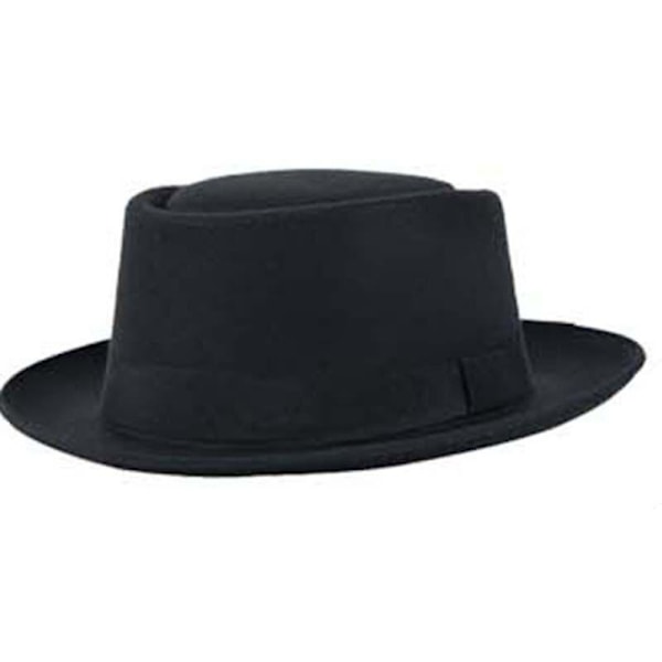 Puuvillainen, taitettava Porkpie-hattu, vintage, pyöreä, lyhyt reuna, fedora-hattu.