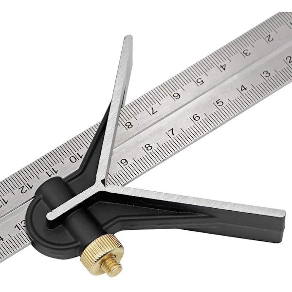 Kombination 300mm Multifunktionell Justerbar Fyrkantig Tunga Tunga Verktyg Mätkit Vinkelmätare Sökare Linjal Snickeri Kvadrater
