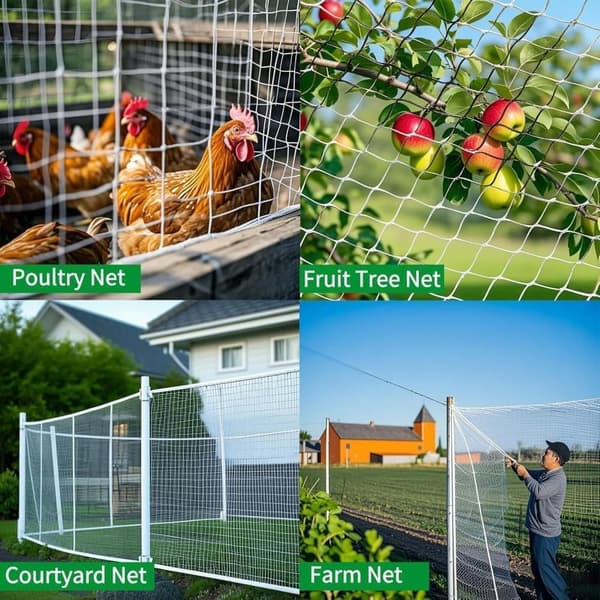 Cat Net for Balcony and Window - Bird Net and Fruit Protection Net 10x10 m, Transparent Safety Net 5×5m