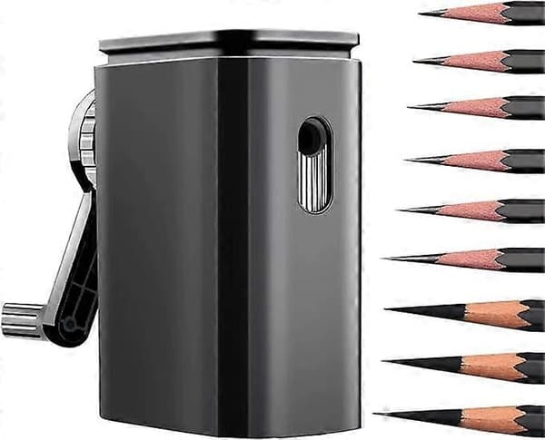 Professional Pencil Sharpener, Adjustable Tip, 9 Adjustable Steps, Portable for Kids, Students, Artists, Designers in School Office