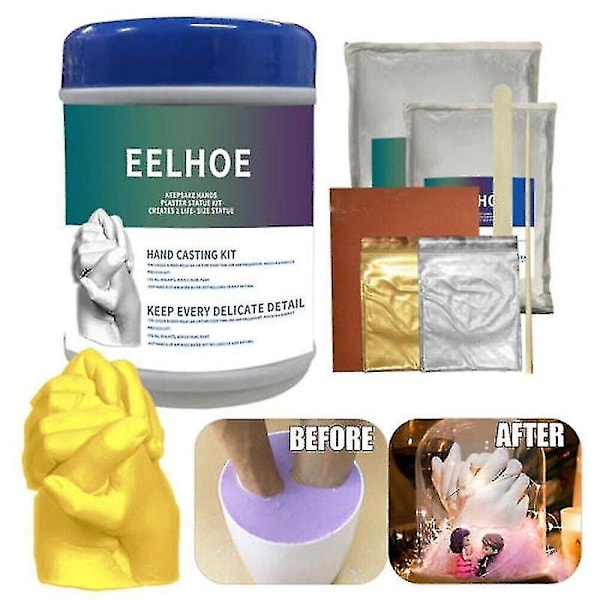 Handgjuten Kit för Par, Vuxna, Souvenir, Gipsstaty, Gjutning, DIY