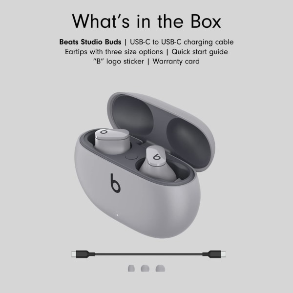 Studio Buds Totally Wireless Noise Cancelling-øretelefoner - sorte (fornyet) Gray