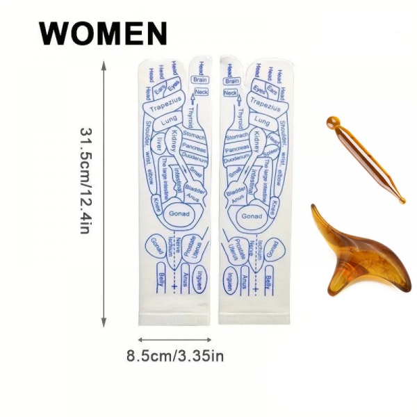 Refleksologi-sokker med verktøy for kvinner og menn, smertelindrende akupunktursokker for fotmassasje og smertelindring, forbedrer sirkulasjonen For Women