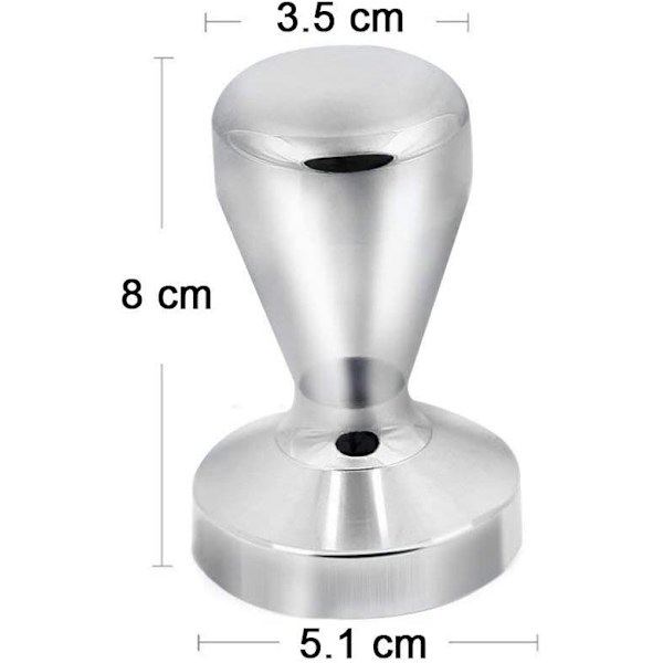 51mm rustfrit kaffepresser, kaffepresser, espressokaffe tamper køkken tilbehør med silikonepude