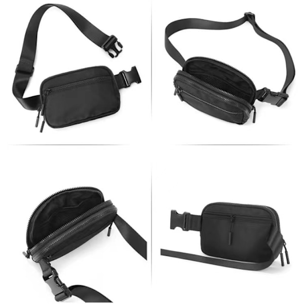 2L Bältesväska för Kvinnor Män, Crossbody Magväskor med Justerbar Rem Midjeväska för Träning Vandring Löpning Resor, Yale Blå
