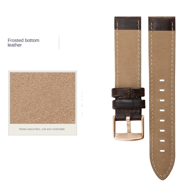 Klockarmband Nappa Läder MÖRKBRUN 18MM Mörkbrun_xx Dark Brown 18mm