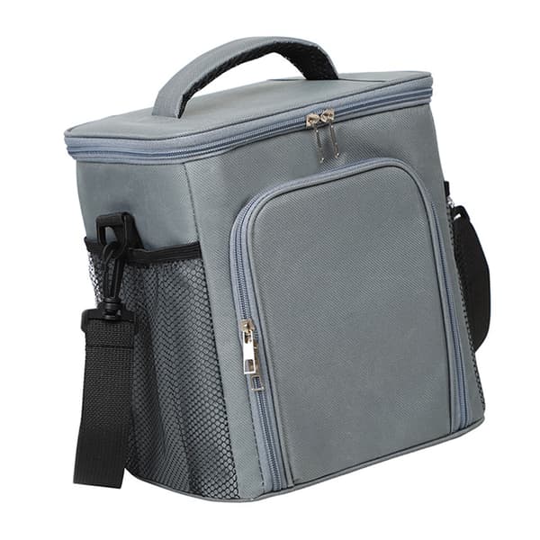 Stor crossbody lunsjveske (mørkegrå)