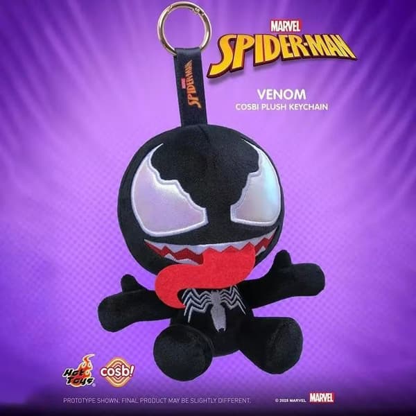 Spider-Man COSBI Plys Nøglering Blind Boks, Marvel Venom Blød Udstoppede Samlerobjekt Vedhæng til Fans e