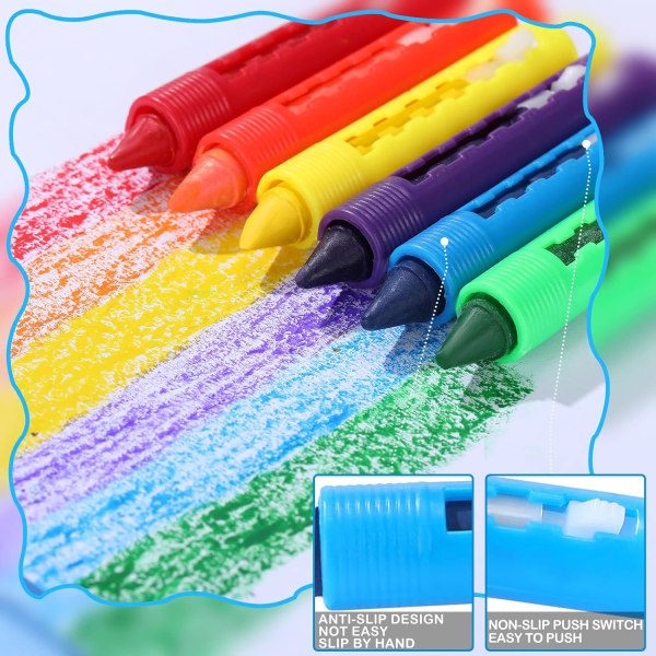 18 delar Badkritor Badkarskritor Tvättbara Lätt att rengöra Bathtime Crayons