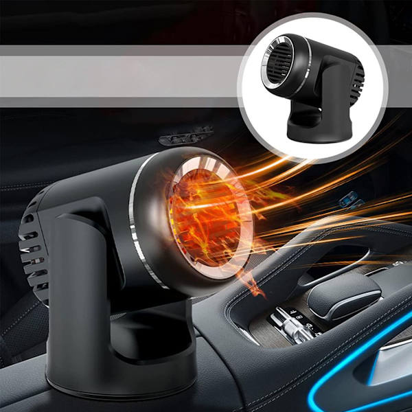 Bærbar bilvarmer, 12V 120W bilvarmer defroster