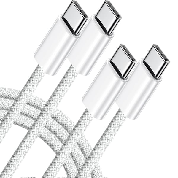 2-pak 3FT USB-C til USB-C kabel - Certificeret hurtigopladningskabel til iPhone 15 Pro Max, Samsung S23, iPad Pro, MacBook Air 3pcs