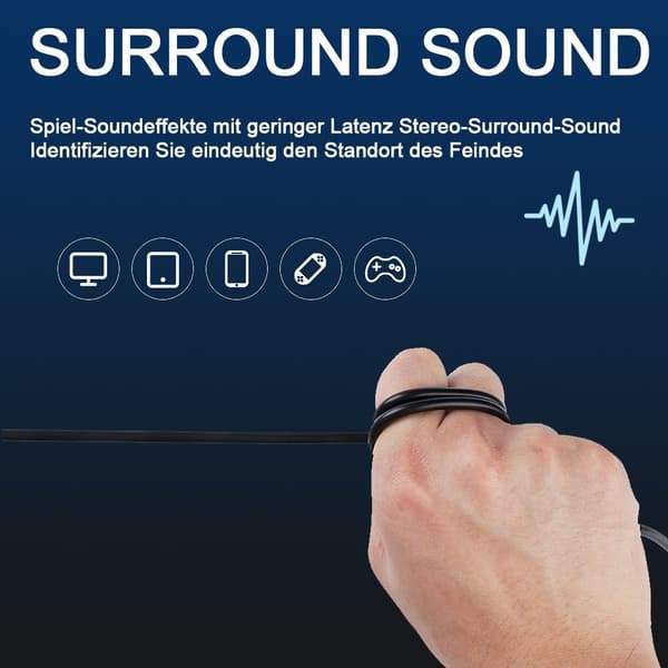 Gaming headset med mikrofon over-ear hovedtelefoner støjreduktion gaming