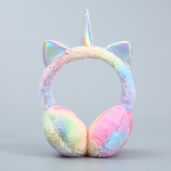 Cartoon plush unicorn winter earmuffs (first drawing), B