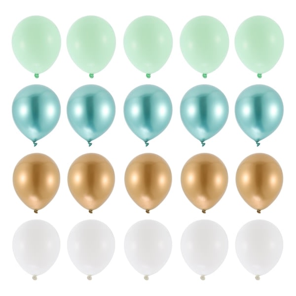 Sett bryllupsbursdagsballonger Sett elegante lateksballonger festballonger (12X12CM, grønn)