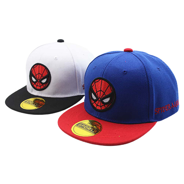 Spiderman Boy Girl Cap Barn Snapback Barn Sport Hat Vit White Adjustable