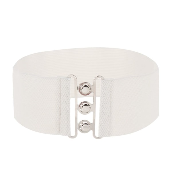 Bred elastisk bälte Metallspänne Midjeband BEIGE beige