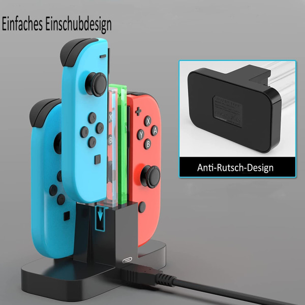 Laddningsstation för Nintendo Switch 4 i 1 Joy-Con-kontroller