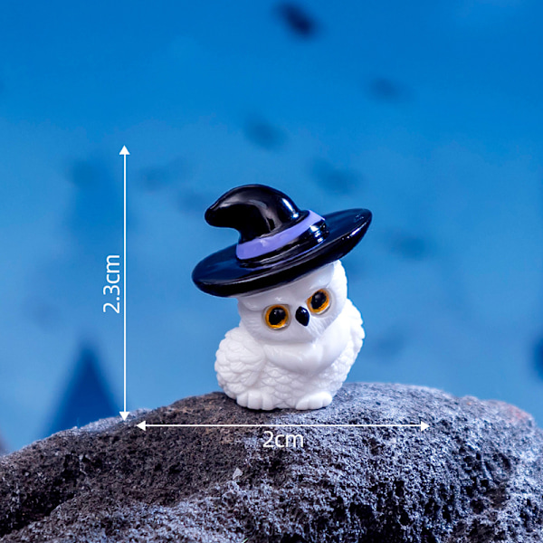 Mini Halloween-pynt Häxa Spöke Pumpa Figur Mikroskopiskt Landskap A9