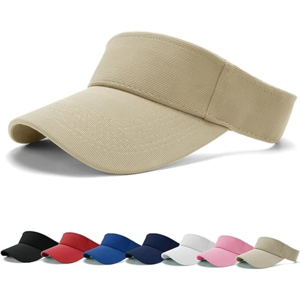 Cap - Hestehalehette for kvinner Sport Outdoor Plain Cap Justerbar Twill Golf Tennis Visir Hats For Men