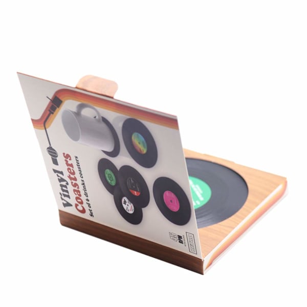 Personoitu 12 kpl retro-CD-levyä lämmönkestäviä/liukuestejuomia alustoja kahvi-teemukiin olutlasiin viinilasiin pulloon pöytälevyn suojaan