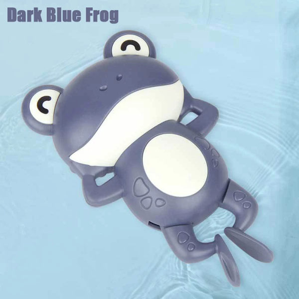 Sød Bade-Skildpadde Hval Pool Strand Klassisk Kæde Opvindslegetøj Vandlegetøj til Børn Vandleg Dark Blue Frog