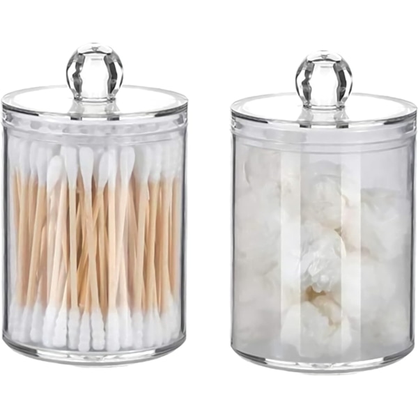 Bomullsrondellshållare 10 Oz Badrumsburkar (4-pack)