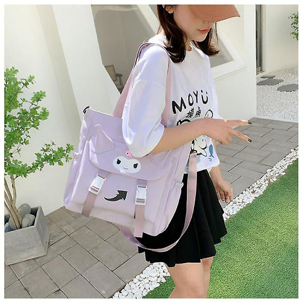 Sanrio Kuromi Kawaii skuldertaske Cinnamoroll tegneserie håndtaske rejsetaske crossbody taske mode Oxford stof taske computer taske