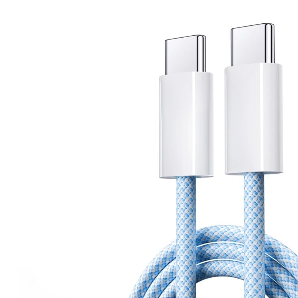 2023 Original USB C-kabel för iPhone 15 Pro Max iPad PD 65W 45W 25W Turboladdningskabel Typ C Snabbladdare för Samsung S23 S22 Blå Blue 2m