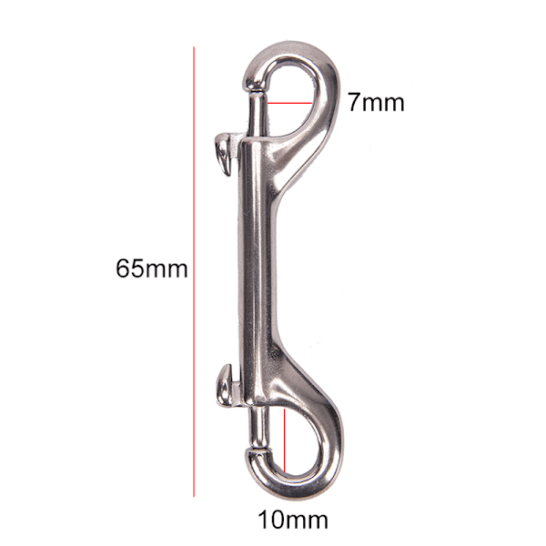 Rustfritt Stål Dykking Dobbel Ende Krok Snap Bolt Kit Qu 65mm