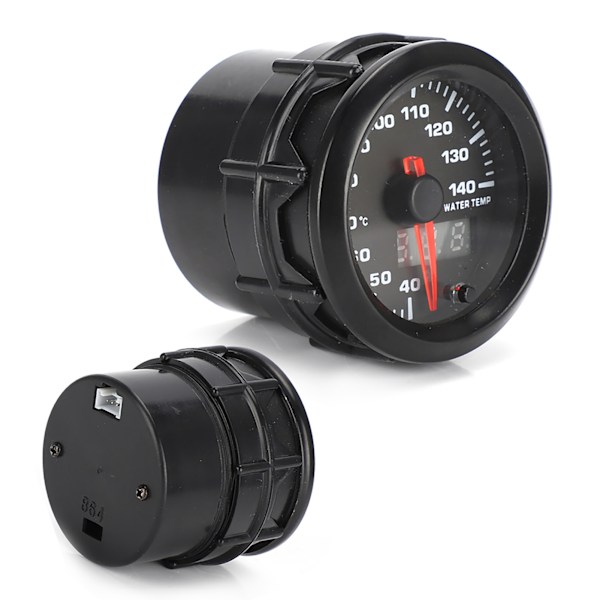 52mm (2 tum) Elektronisk Vattentemperaturmätare för Bil med Sensor 7 Färger LED Universal