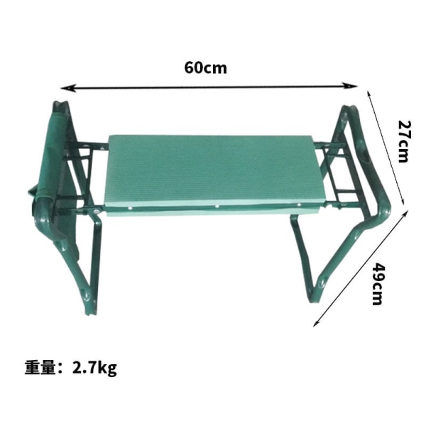 Knæpolstret skammel | Sammenklappelig og bærbar havestol med knælende skum | Holder op til 250 LBS | Reducerer